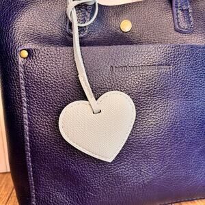 Light Gray Neutral Heart Purse Charm Bag Charm Flair Gift for Her Spread Love